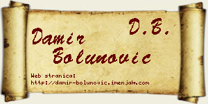 Damir Bolunović vizit kartica